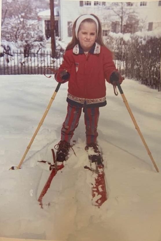 Alex on skis when ahe was 6 years old